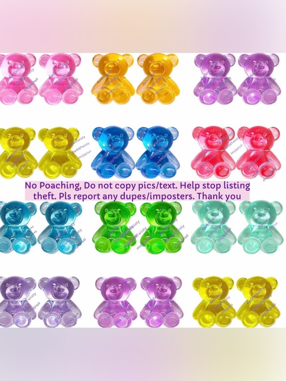 BUNDLES ONLY GREAT ADD ON SET OF 10 MINI RESIN “GUMMY BEARS.”